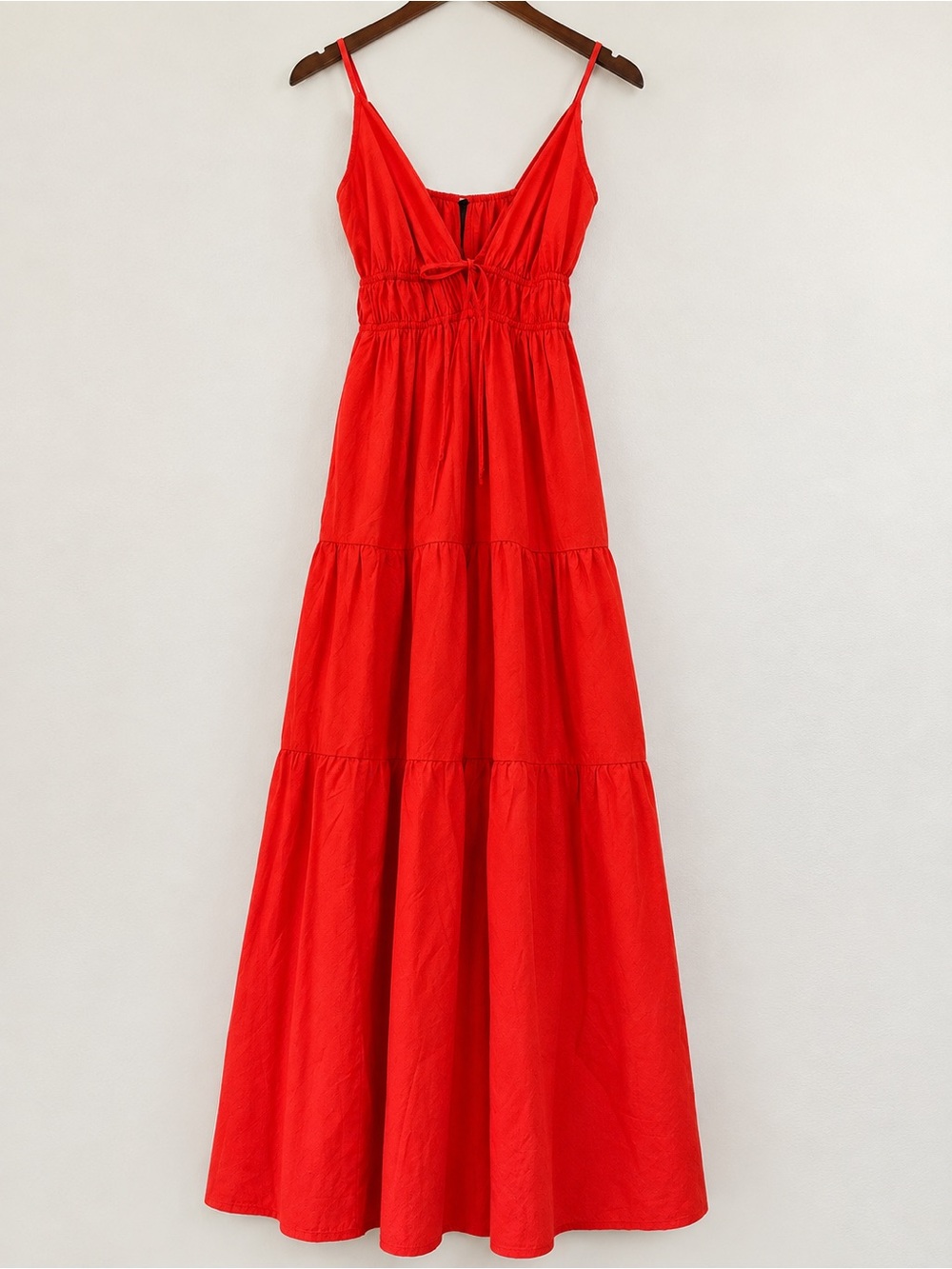 Young Fabulous & Broke Red V-Neck Spaghetti-Strap Maxi Dress